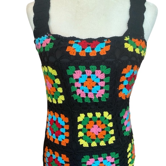 Emma & Posh Womens Crochet Granny Squares Pencil Dress - Picture 5 of 8